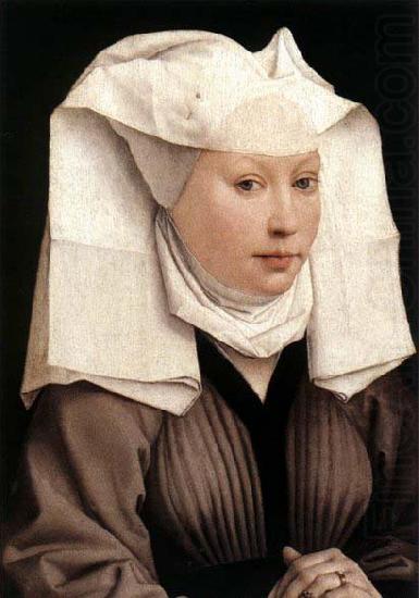 WEYDEN, Rogier van der Lady Wearing a Gauze Headdress china oil painting image